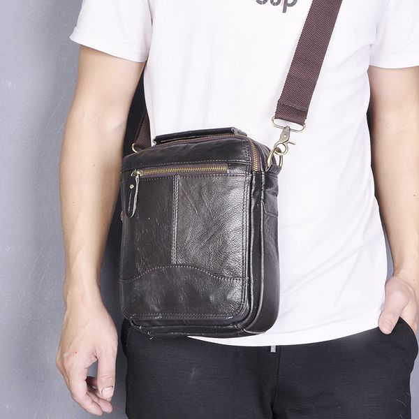 quality genuine leather male casual shoulder messenger bag cowhide fashion cross-body bag 8" pad tote mochila satchel 145
quality genuine leather male casual shoulder messenger bag cowhide fashion cross-body bag 8" pad tote mochila satchel 145