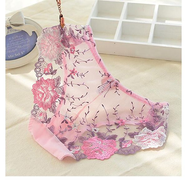 women's panties low-rise briefs summer breathable lace fashion embroidery print underwear comfortable nylon women, Black;pink
women's panties low-rise briefs summer breathable lace fashion embroidery print underwear comfortable nylon women, Black;pink