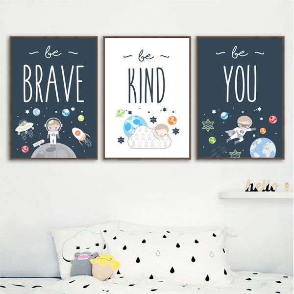 space themed nursery wall art prints be brave & be kind quotes canvas posters painting baby boy gift kids room wall decoration
space themed nursery wall art prints be brave & be kind quotes canvas posters painting baby boy gift kids room wall decoration