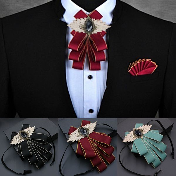 men's suit bow tie collar flower dress shirt groom groomsman host wedding party ceremony multilayer cravat suit ties male bowtie, Black;gray
men's suit bow tie collar flower dress shirt groom groomsman host wedding party ceremony multilayer cravat suit ties male bowtie, Black;gray