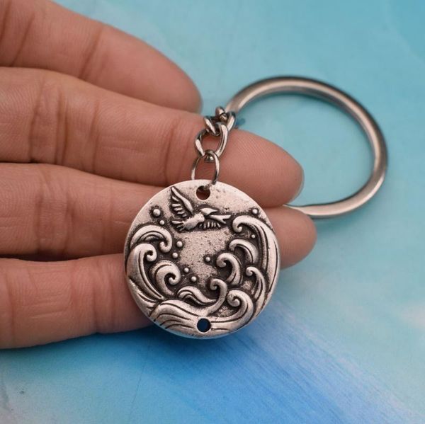 морская волна чайка keychain vintage ocean beach surf спираль призвание ювелирные изделия, Silver
морская волна чайка keychain vintage ocean beach surf спираль призвание ювелирные изделия, Silver