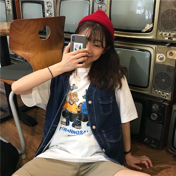 m8jvy korean ins super 2019 newstyle all-match loose slimming old single-breasted denim korean ins super 2019 newstyle all-match loo, Black;white
m8jvy korean ins super 2019 newstyle all-match loose slimming old single-breasted denim korean ins super 2019 newstyle all-match loo, Black;white