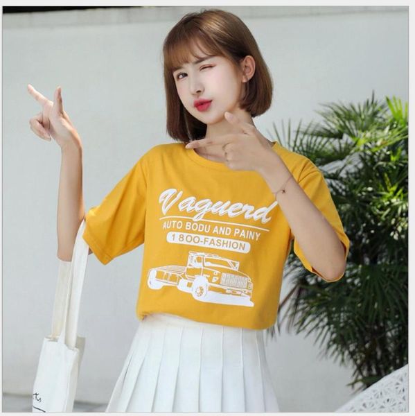 women's t-shirt women yellow tshirts fashion printed t shirt summer casual tee ladies clothes jy1009, White
women's t-shirt women yellow tshirts fashion printed t shirt summer casual tee ladies clothes jy1009, White