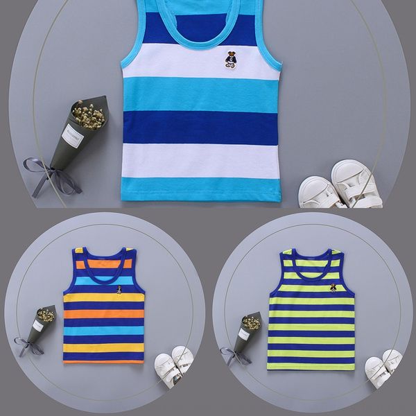 qfmaq summer new children's cotton striped sleeveless for boys and girls summer new children's cotton striped vest vest sleeveless, Blue
qfmaq summer new children's cotton striped sleeveless for boys and girls summer new children's cotton striped vest vest sleeveless, Blue