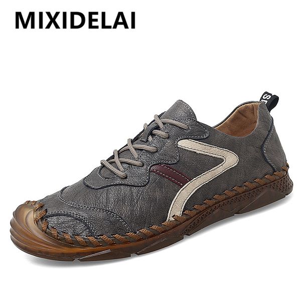 classic comfortable men casual shoes loafers men shoes quality split leather flats moccasins size 38-47, Black