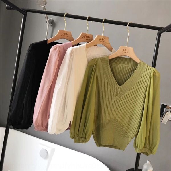 2020v collar pullover knitwear knitwear korean slim solid color base shirt pullover women's clothing to be sent, White;black
2020v collar pullover knitwear knitwear korean slim solid color base shirt pullover women's clothing to be sent, White;black
