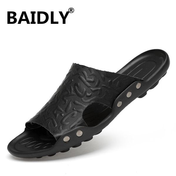 summer men slippers real leather men shoes light home flip flops outdoor beach sandals casual shoes zapatos hombre big size 47, Black
summer men slippers real leather men shoes light home flip flops outdoor beach sandals casual shoes zapatos hombre big size 47, Black
