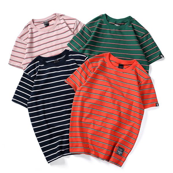 mens harajuku striped t-shirts summer o neck short sleeve tees male hip hop streetwear casual tees, White;black
mens harajuku striped t-shirts summer o neck short sleeve tees male hip hop streetwear casual tees, White;black