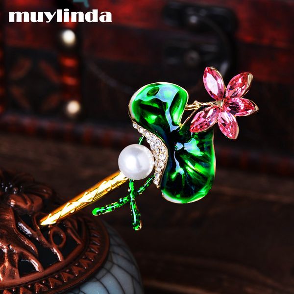 muylinda enamel lotus crystal hair pins jewelry chinese style metal hair stick pin women banquet accessories, Golden;silver
muylinda enamel lotus crystal hair pins jewelry chinese style metal hair stick pin women banquet accessories, Golden;silver