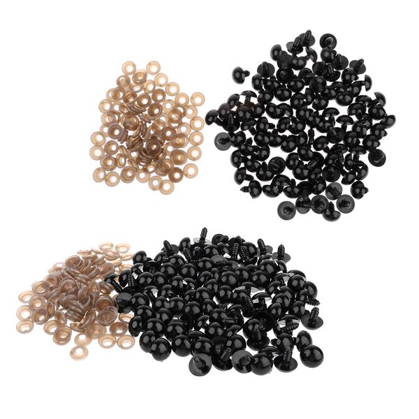 200 pieces black plastic safety eyes 8mm 10mm craft eyes with 200x washers for toys dolls making
200 pieces black plastic safety eyes 8mm 10mm craft eyes with 200x washers for toys dolls making