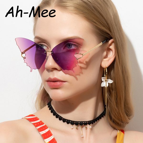 oversized butterfly rimless sunglasses women 2020 brand steampunk big punk sun glasses vintage gradient purple pink eyewear, White;black
oversized butterfly rimless sunglasses women 2020 brand steampunk big punk sun glasses vintage gradient purple pink eyewear, White;black