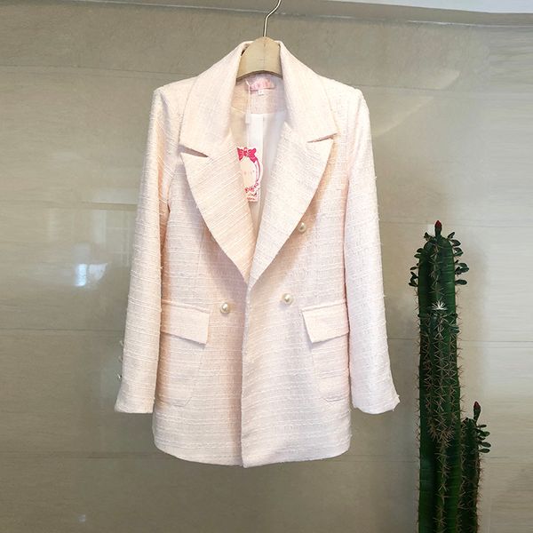 autumn women tweed jacket casaco feminino fashion white pearl button long sleeve double-breaste coat casual outwear, Black;brown
autumn women tweed jacket casaco feminino fashion white pearl button long sleeve double-breaste coat casual outwear, Black;brown