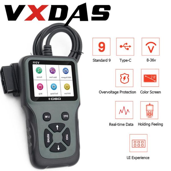 vxdas code readers & scan tools obd2 v311 diagnostic scanner with type-c for car multilingual obdii scanner analyzer automotive
vxdas code readers & scan tools obd2 v311 diagnostic scanner with type-c for car multilingual obdii scanner analyzer automotive