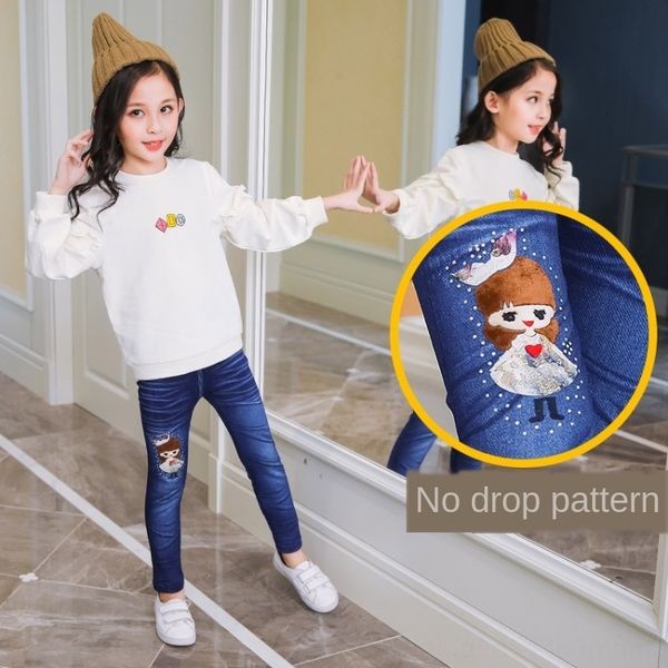 bckce 2020 new leggings panty children's panty clothing korean style foreign style jeans girls autumn children's pants printing se, Blue
bckce 2020 new leggings panty children's panty clothing korean style foreign style jeans girls autumn children's pants printing se, Blue
