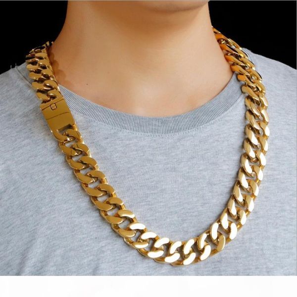 20mm wide mens chain boy heavy biker gold tone curb link 316l stainless steel necklace titanium steel fashion jewelry, Silver
20mm wide mens chain boy heavy biker gold tone curb link 316l stainless steel necklace titanium steel fashion jewelry, Silver