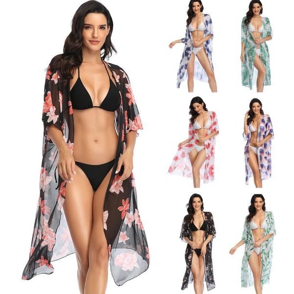 2020 new women's popular loose sunscreen veils blouse beach skirt bikini, White;black
2020 new women's popular loose sunscreen veils blouse beach skirt bikini, White;black