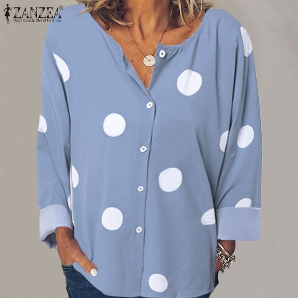 zanzea 2020 autumn women blouses shirts ladies bohemian blusas vintage polka dot print long sleeve tunic work chic chemise, White
zanzea 2020 autumn women blouses shirts ladies bohemian blusas vintage polka dot print long sleeve tunic work chic chemise, White