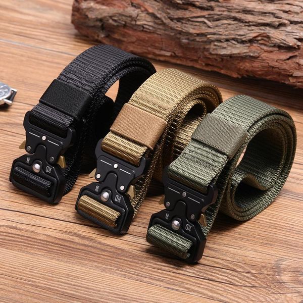 men's tactical belt heavy duty webbing belt adjustable style nylon belts with metal buckle, Black;gray
men's tactical belt heavy duty webbing belt adjustable style nylon belts with metal buckle, Black;gray