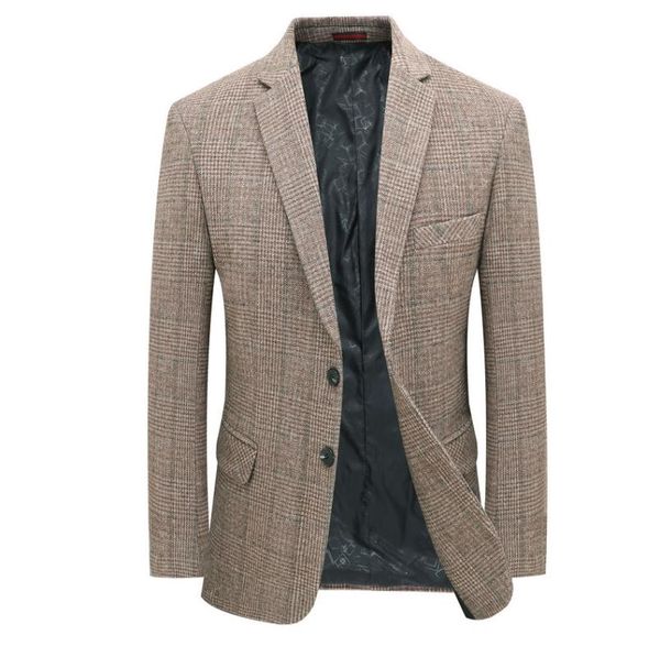 man wool tweed blazer plaid woolen fabric jacket suit navy blue camel gray costumn homme notched collar cuff button design coats, White;black
man wool tweed blazer plaid woolen fabric jacket suit navy blue camel gray costumn homme notched collar cuff button design coats, White;black