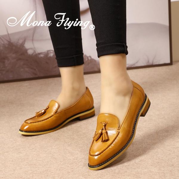 mona flying genuine leather hand-made penny loafers with tassel women slip-on casual flats loafers shoes for women ladies l092-3, Black 
mona flying genuine leather hand-made penny loafers with tassel women slip-on casual flats loafers shoes for women ladies l092-3, Black
