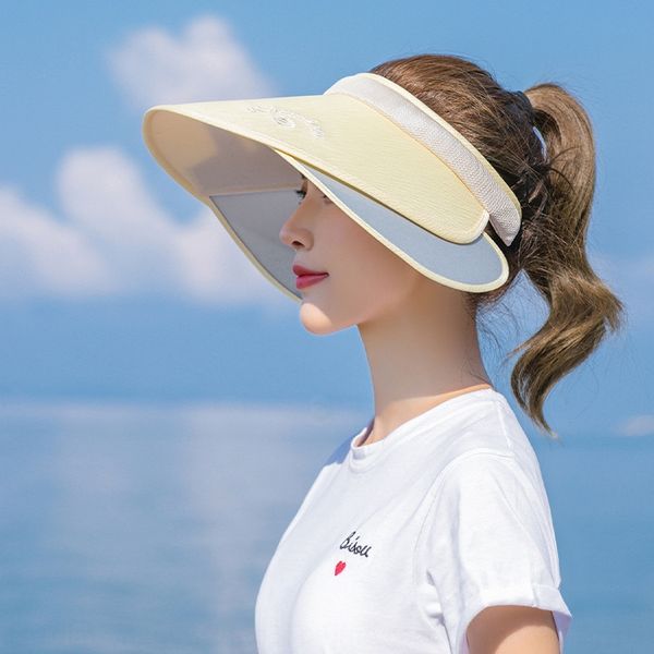 female sun-proof retractable empty baseball cap sun uv-proof sun hat outdoor big edge beach hat, Blue;gray
female sun-proof retractable empty baseball cap sun uv-proof sun hat outdoor big edge beach hat, Blue;gray