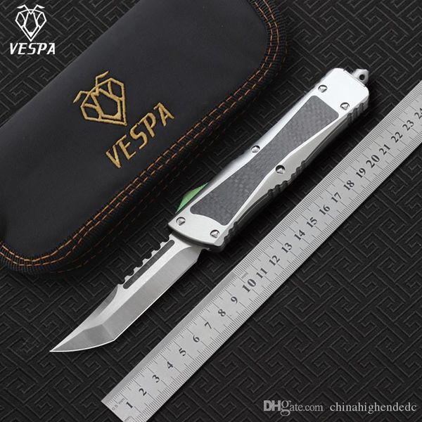 

High quality VESPA Knife Blade:S35VN(T/E),Handle:Aluminum+TC4+CF,Outdoor camping survival knives EDC tools