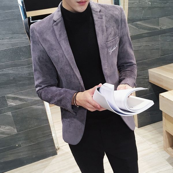 british style business casual men corduroy suit jacket slim fit blazer wedding groom men costume party blazer, White;black
british style business casual men corduroy suit jacket slim fit blazer wedding groom men costume party blazer, White;black