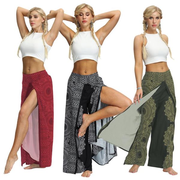 ethnic printed loose slit wide leg pants women's fitness exercise yoga dance pants summer casual beach, White;red
ethnic printed loose slit wide leg pants women's fitness exercise yoga dance pants summer casual beach, White;red