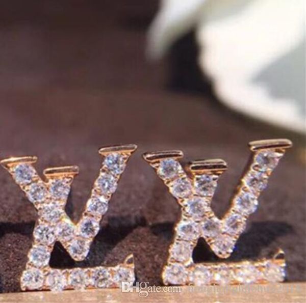 new 925 sterling silver diamond rhinestone earrings wild simple letters new sweet ladies earrings wedding accessories, Gray
new 925 sterling silver diamond rhinestone earrings wild simple letters new sweet ladies earrings wedding accessories, Gray