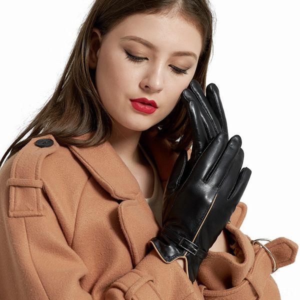 wsobk haining thickened season gloves and sheepskin haining leather thickened warm women's leather season warm gloves and women's, Black
wsobk haining thickened season gloves and sheepskin haining leather thickened warm women's leather season warm gloves and women's, Black