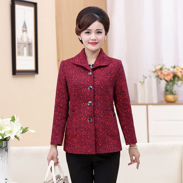 2019 autumn new middle and coat tang elderly women's coat mom fashion lapel short grandma suit tang suit, Black
2019 autumn new middle and coat tang elderly women's coat mom fashion lapel short grandma suit tang suit, Black
