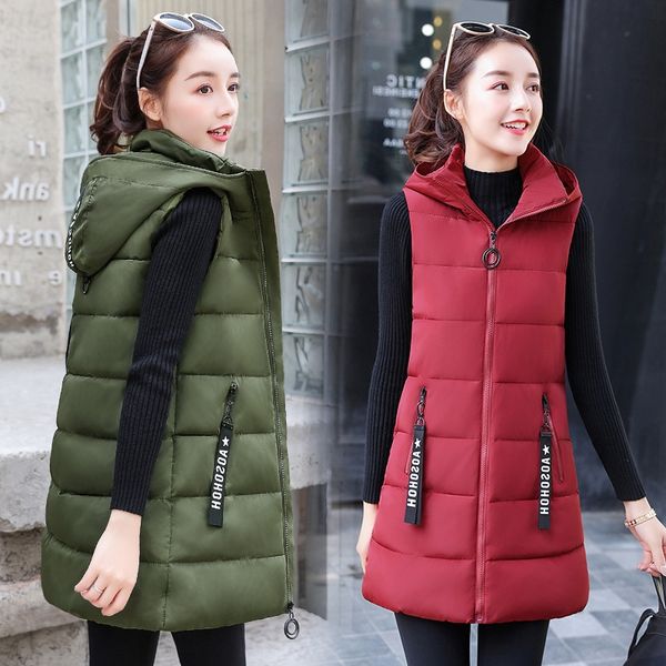 down cotton vest jacket for women 2020 new cotton-padded clothes mid-length vest cotton-padded jacket korean style fashion, Black;white
down cotton vest jacket for women 2020 new cotton-padded clothes mid-length vest cotton-padded jacket korean style fashion, Black;white