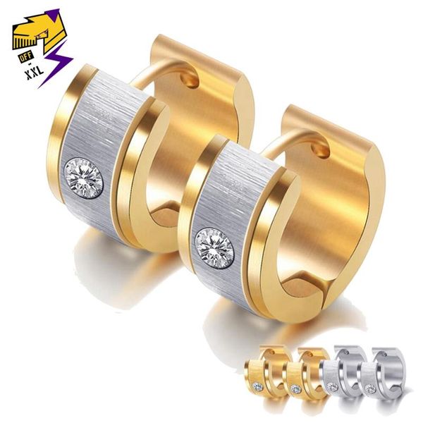 hiphop rock small hoop earring for men stainless steel gold silver color cz crystal earrings fashion circle ear plug jewelry, Golden;silver
hiphop rock small hoop earring for men stainless steel gold silver color cz crystal earrings fashion circle ear plug jewelry, Golden;silver