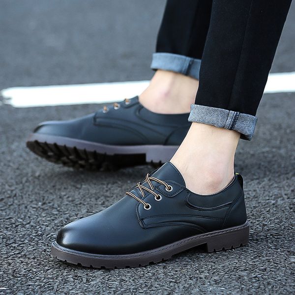 men dress shoes leather casual shoes soft lightness non-slip waterproof casual wear-resistant, Black
men dress shoes leather casual shoes soft lightness non-slip waterproof casual wear-resistant, Black