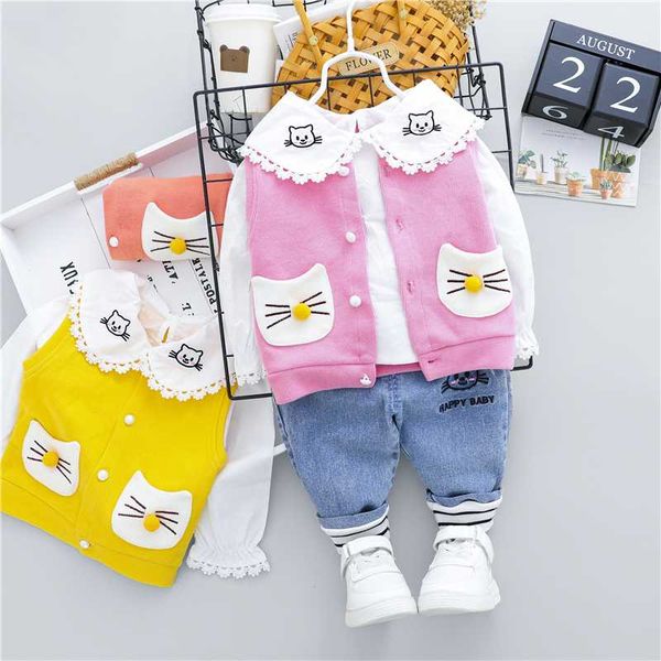 2020 autumn baby girls clothing sets cartoon hooded vest t shirt jeans infant new 2020 bornclothing children clothes, White
2020 autumn baby girls clothing sets cartoon hooded vest t shirt jeans infant new 2020 bornclothing children clothes, White