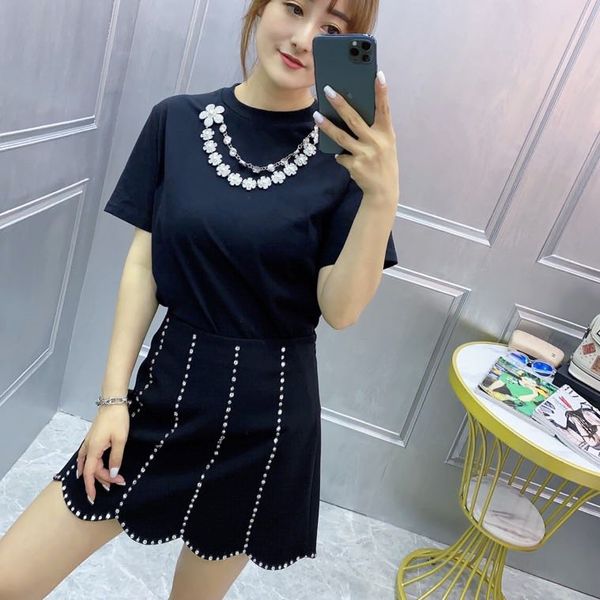 xz700202 fashion women & tees 2020 runway luxury european design party style t-shirts women's clothing, White
xz700202 fashion women & tees 2020 runway luxury european design party style t-shirts women's clothing, White