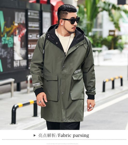 mens plus size jacket winter long sleeve hooded zipper long coat male pocket high street jacket, Black;brown
mens plus size jacket winter long sleeve hooded zipper long coat male pocket high street jacket, Black;brown