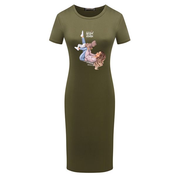 short sleeve dress for womens 2020 summer fashion breathable dresses womens casual printed dress bodycon dresses lady clothing, Black;gray 
short sleeve dress for womens 2020 summer fashion breathable dresses womens casual printed dress bodycon dresses lady clothing, Black;gray