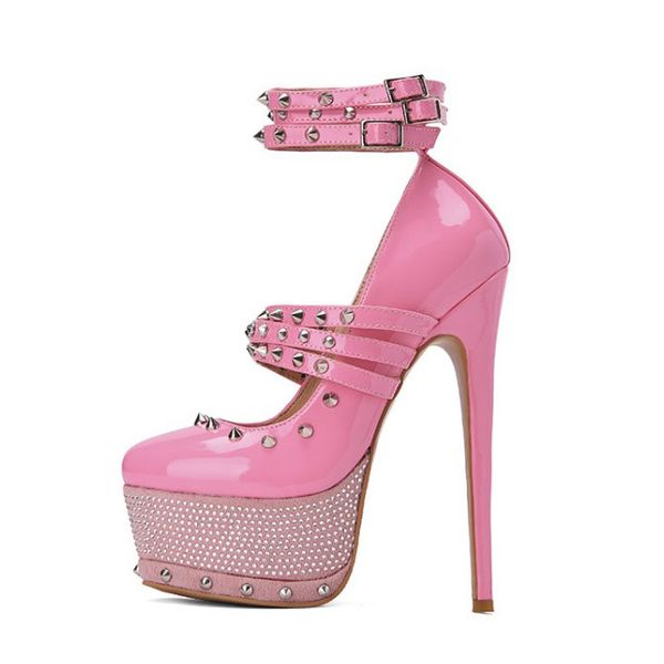 handmade women platform pumps rivets stiletto high heels pumps round toe pink party shoes women plus us size 5-15, Black
handmade women platform pumps rivets stiletto high heels pumps round toe pink party shoes women plus us size 5-15, Black