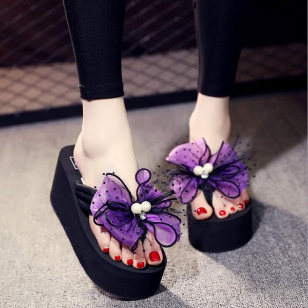 slippers bow summer woman shoes platform wedge beach flip flops high heel for women brand super ladies 35-40, Black
slippers bow summer woman shoes platform wedge beach flip flops high heel for women brand super ladies 35-40, Black