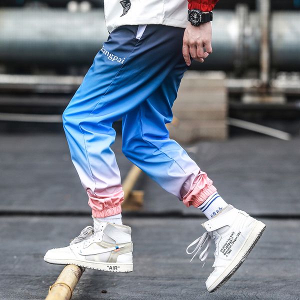 trendy blue gradient harem pants men 2020 casual loose fit jogger pants trousers stitching color pantalones hombre bottom, Black
trendy blue gradient harem pants men 2020 casual loose fit jogger pants trousers stitching color pantalones hombre bottom, Black