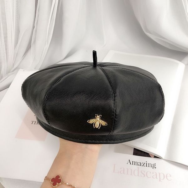 zzhsc ins online celebrity magazine of the same style street shooting little bee beret octagonal hat pu leather beret female korean casual a, Blue;gray
zzhsc ins online celebrity magazine of the same style street shooting little bee beret octagonal hat pu leather beret female korean casual a, Blue;gray