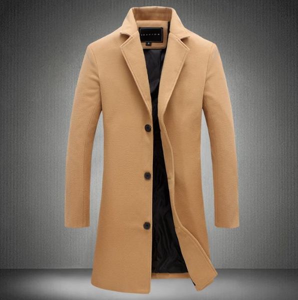 mens designer winter long wool coats fashion solid color single breasted overcoat mens long sleeve outerwear, Black
mens designer winter long wool coats fashion solid color single breasted overcoat mens long sleeve outerwear, Black