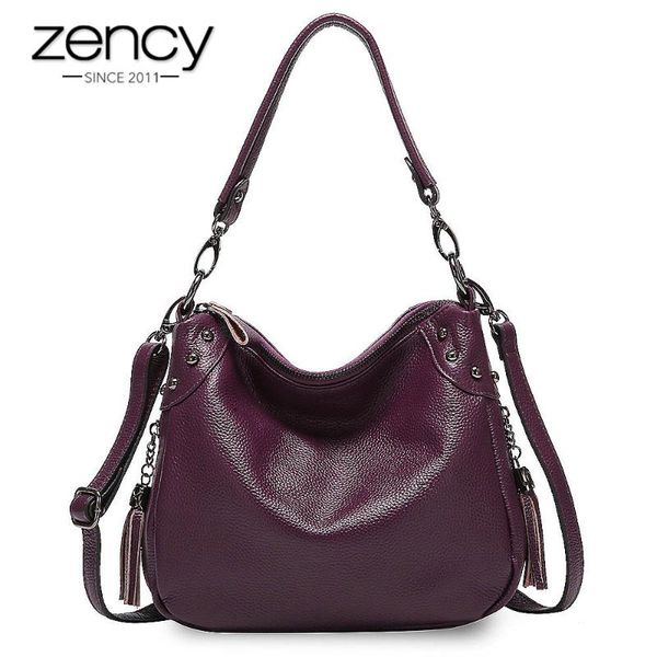 zency elegant purple women shoulder bag 100% genuine leather hobos fashion lady crossbody purse grey handbag with tassel black
zency elegant purple women shoulder bag 100% genuine leather hobos fashion lady crossbody purse grey handbag with tassel black