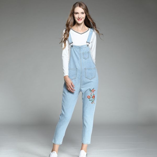 l denim jumper pullover embroidered pullover pants women's fat mm korean embroidery set by age large girl's slim jumper pants ac33, Blue
l denim jumper pullover embroidered pullover pants women's fat mm korean embroidery set by age large girl's slim jumper pants ac33, Blue