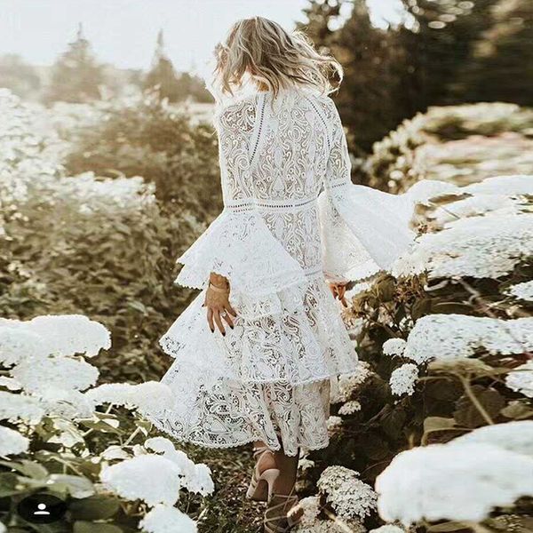 casual dresses autumn spring elegant women gorgeous high street heavy lace embroidery flare sleeve hollow out ball gown layers dress, Black;gray
casual dresses autumn spring elegant women gorgeous high street heavy lace embroidery flare sleeve hollow out ball gown layers dress, Black;gray