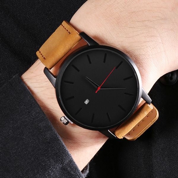 men's watches fashion leather quartz watch men casual sports male erkek kol saati wristwatch montre hombre relogio masculino, Slivery;brown
men's watches fashion leather quartz watch men casual sports male erkek kol saati wristwatch montre hombre relogio masculino, Slivery;brown