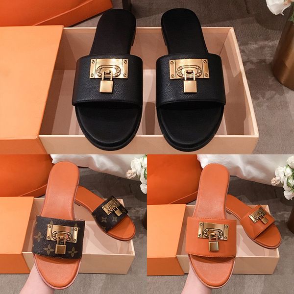 designer womens slippers luxury black orange lock flat round head shoes summer fashion with box size 35-40
designer womens slippers luxury black orange lock flat round head shoes summer fashion with box size 35-40
