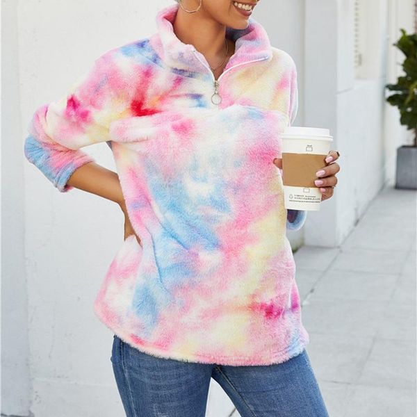 casual furry tie dye crop hoodie women plush long sleeve crop sweatshirt loose casual pullover autumn winter, Black
casual furry tie dye crop hoodie women plush long sleeve crop sweatshirt loose casual pullover autumn winter, Black