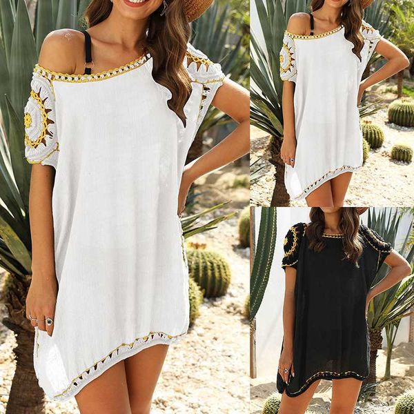 lace hollow crochet bikini cover up swimsuit beach dress women 2020 summer ladies robe cover-ups bathing suit beachwear tunic, White;black
lace hollow crochet bikini cover up swimsuit beach dress women 2020 summer ladies robe cover-ups bathing suit beachwear tunic, White;black